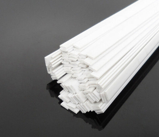 ABS Flat Bars 3x1.5 / 4x2 / 5x1.5mm Styrene Plastic Strips Rods Length 250mm DIY
