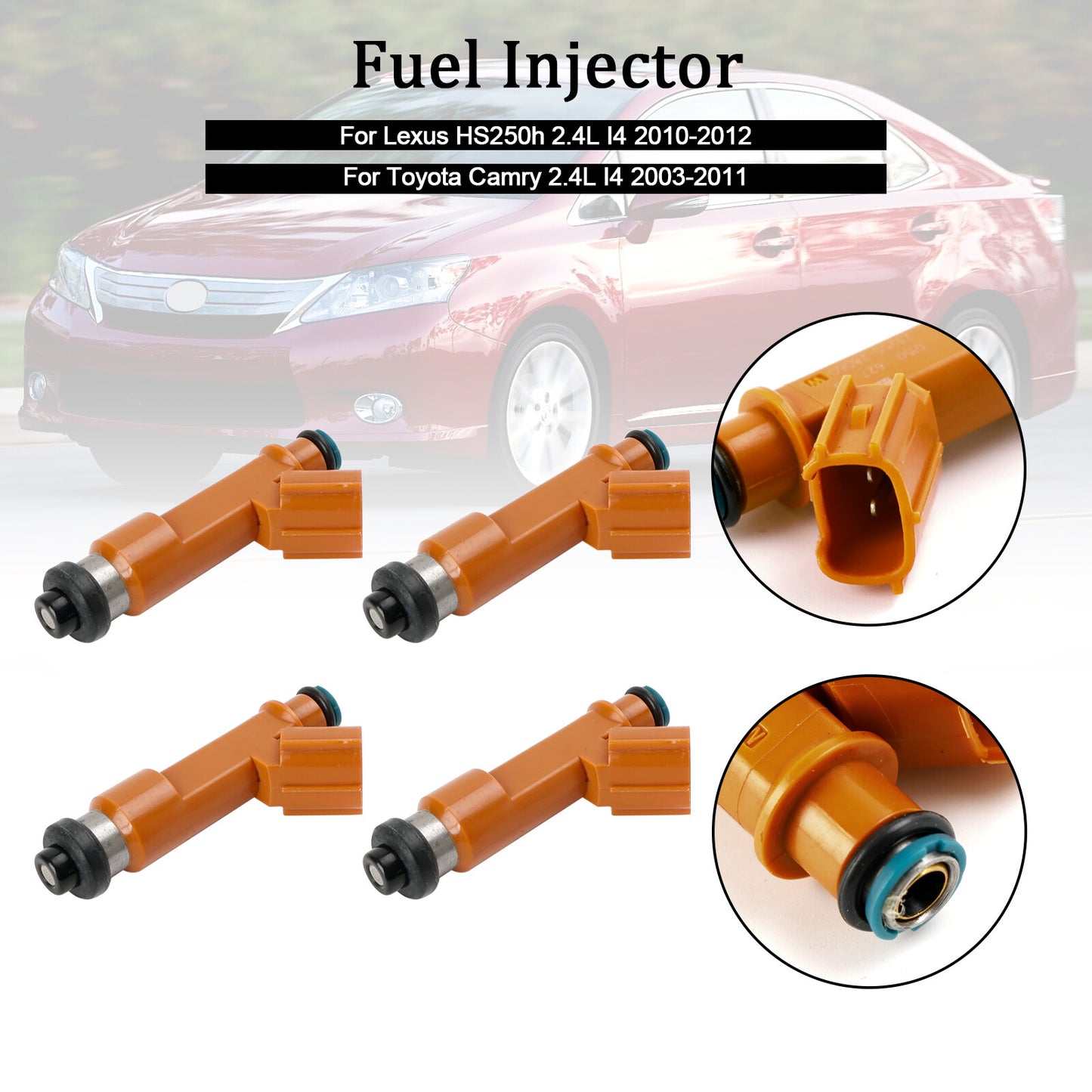 ya 1 8.5.2 4PCS Fuel Injector 23209-0H050 for Camry 2.4L 2003-2011 23209-28060