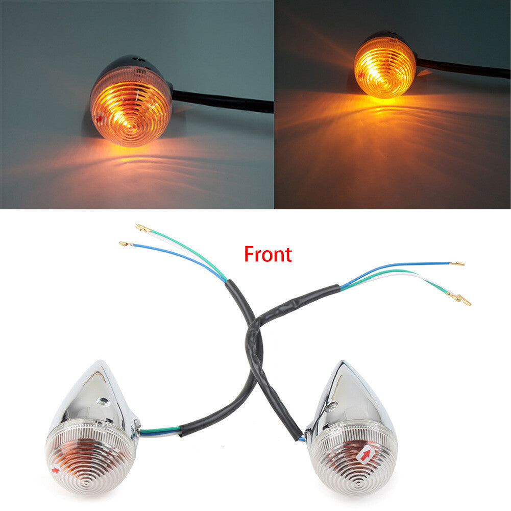 ya 4 6.17.2 1 Pair Clear Front Turn Signal Light for Yamaha XV1900 2006-2013