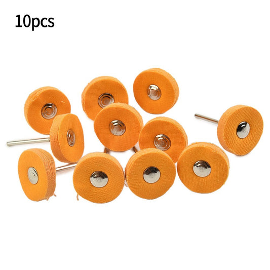 ya 28 10 Pcs Cotton Polishing Buffs Muslin Yellow Buff Wheel Abrasive Grinding Wheels