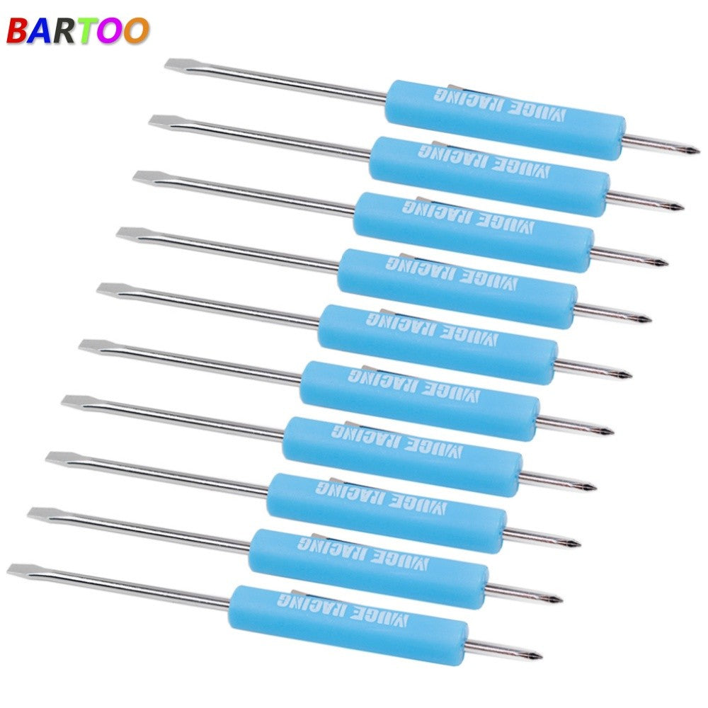 ya 28 10X Blue Mini Pocket Screwdriver Phillips & Flat Head Tip with Magnet and Clip