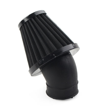 ya 5 8.7 42mm Motorcycle Air Intake Filter Cleaner Rubber Bend Inlet Stainless Steel Mesh