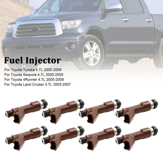 ya 1 8.5.1 8PCS Fuel Injector 23250-50060 for TUNDRA SEQUOIA 4RUNNER for GX470 LX470 4.7L