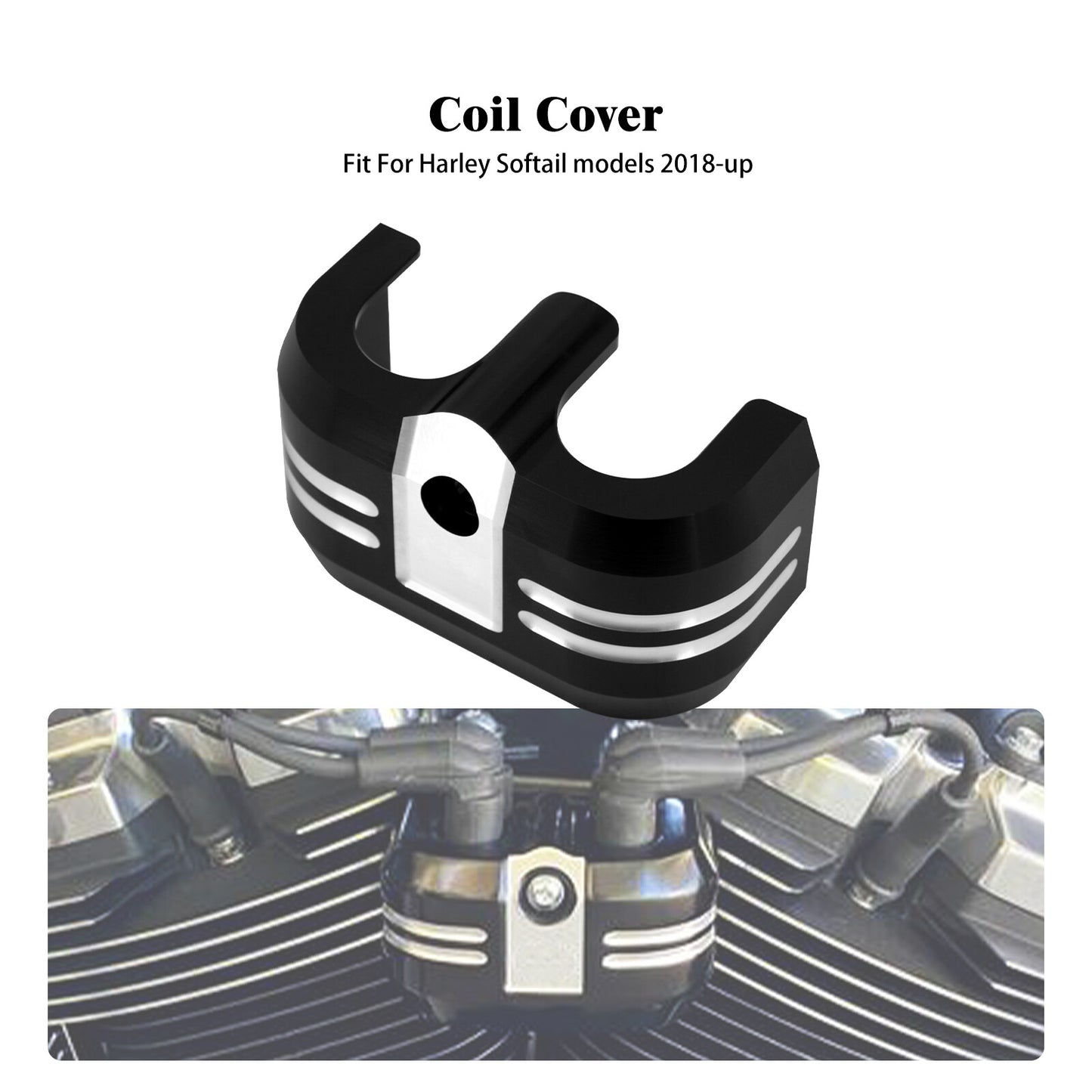 ya 5 8.7 CNC Aluminum Coil Cover Fit for Harley Softail Street Fat Bob Breakout 2018-2024