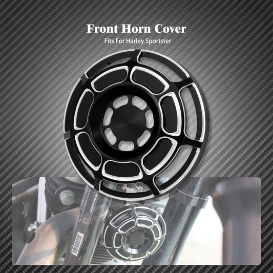 ya 1 7.7 CNC Cut Front Horn Cover Speaker Cap Fit for Harley Sportster XL 1200 1996-2022
