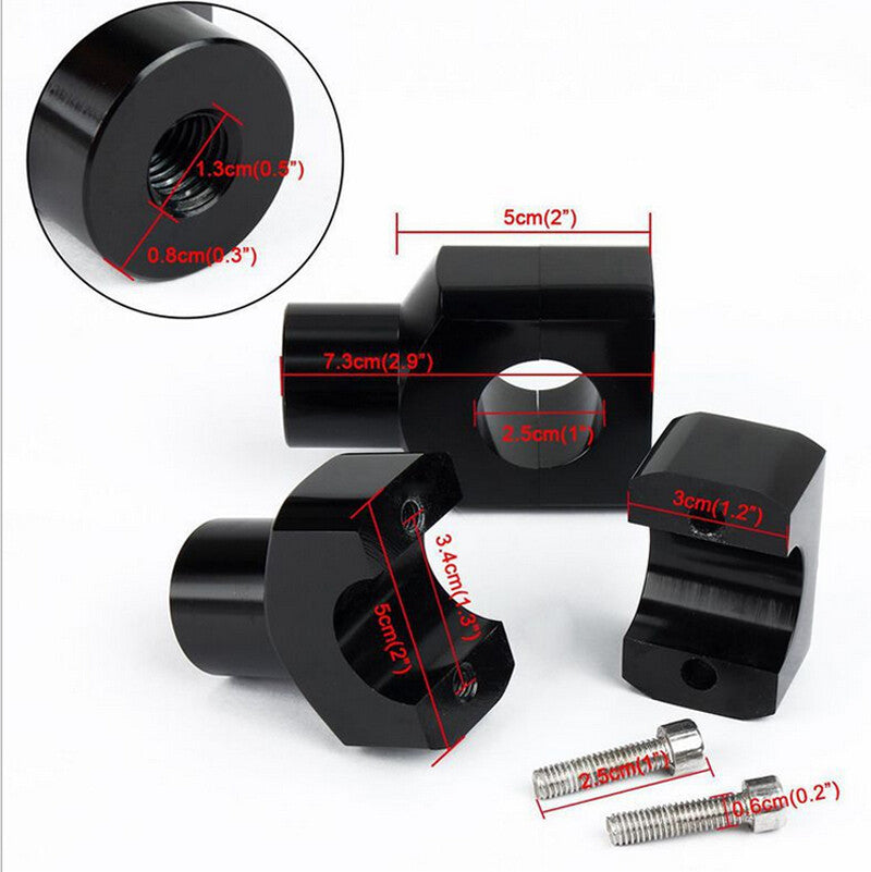 ya 5 8.7 2pcs Motorcycle 1 Inch Handlebar Riser Mount Aluminum Alloy Suitable for Most Cruisers Bobber Chopper