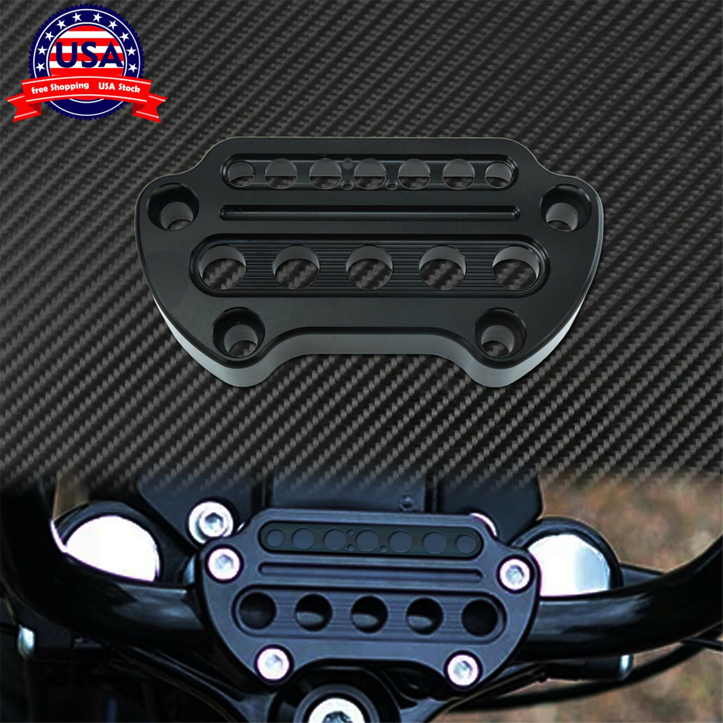 ya 2 6.29 Front Indicator Handlebar Clamp Cover Fit for Harley Sportster 95-up Dyna 06-up