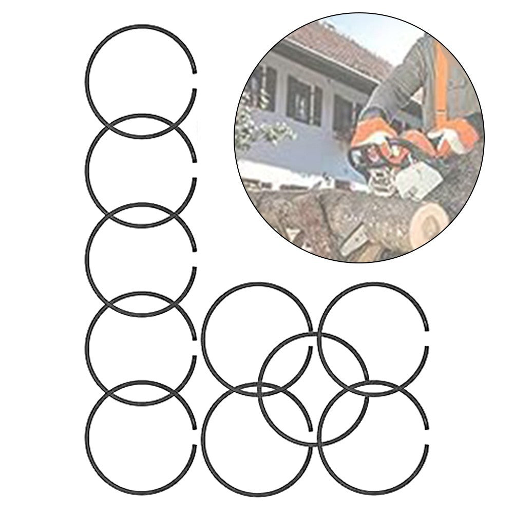 ya 17 Compatibility Set of Ten Piston Rings at 46mm for Various Chainsaw Models