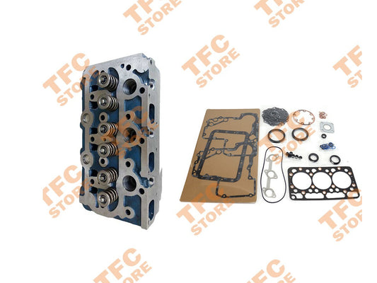 ya 27 7.2 For Kubota D850 D950 Complete Cylinder Head w/Valves Spring + Full Gasket Kit
