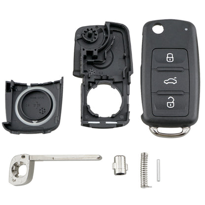 ya 5 8.7 Flip Car Key Fob Remote Case Shell 3 Button for VW Transporter for Golf Mk6 Cab Plus