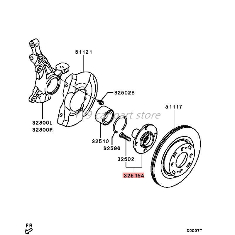 ya 5 8.7 Front Axle Wheel HUB Assy fit for Mitsubishi for Mira ge Attrage A03A A05A A13A 2012