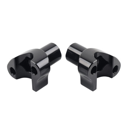 ya 5 8.7 2 Straight Handlebar Risers Black for Harley 1 Bar Dyna Sportster Softail
