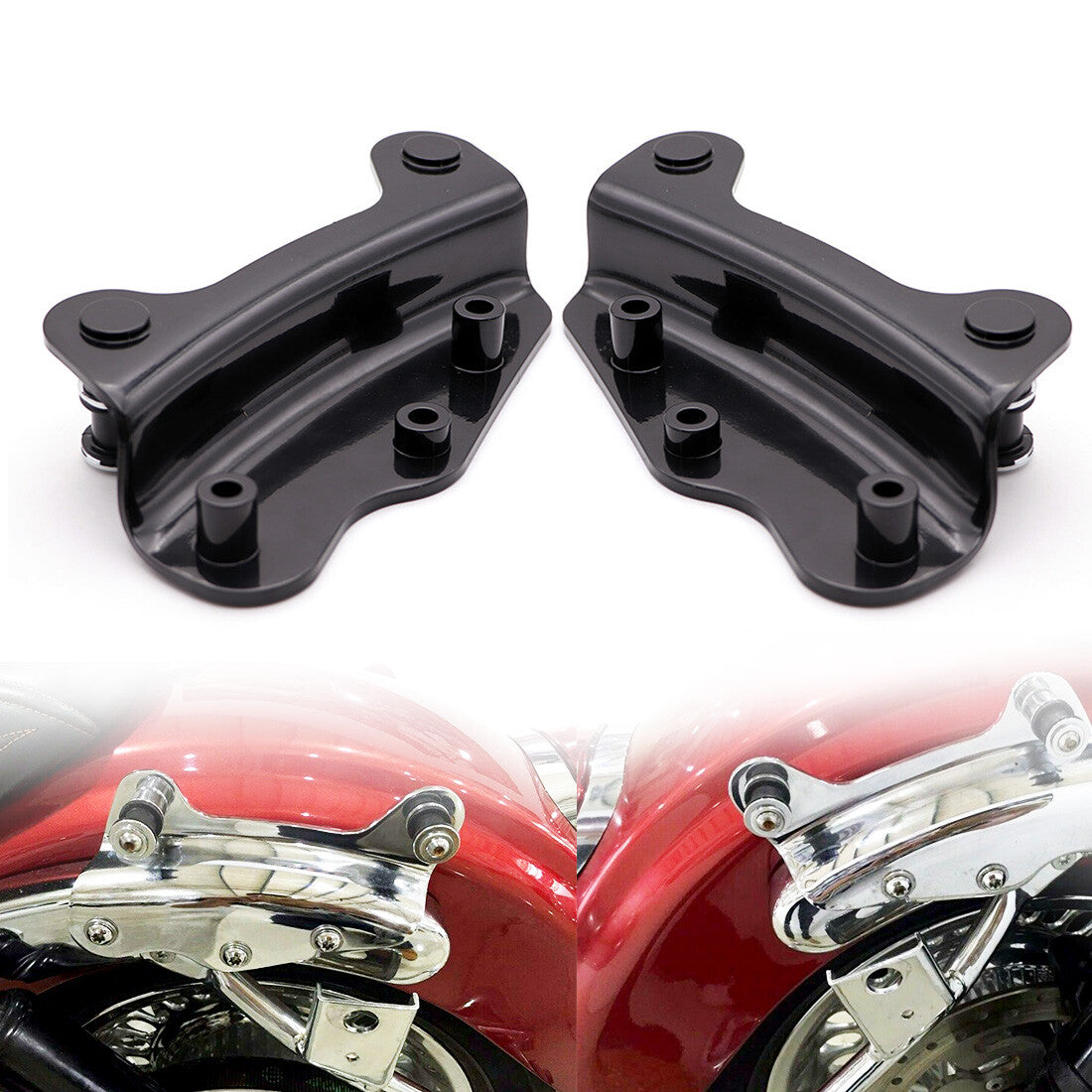 ya 12 5.21 Black 4 Point Docking Hardware Kits for Harley Touring FLHT FLHX FLHR FLTR 09-13