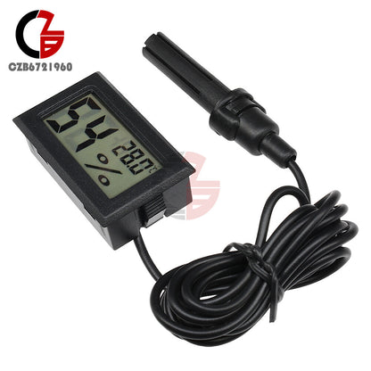 ya 14 10PCS LCD Digital Temperature Humidity Meter Thermometer Hygrometer 1.5M Probe