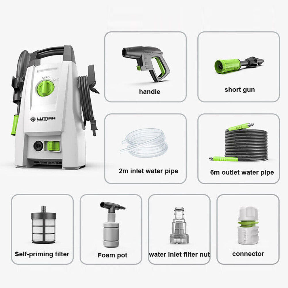 ya 26 1450PSI Portable High-Pressure Washer Power Cleaner Car Washing Machine