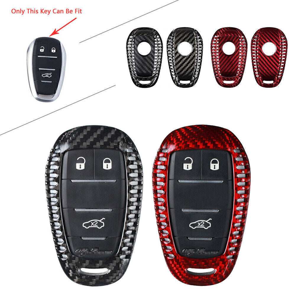 ya 10 5.28 Carbon Fiber Keyless Fob for Smart Key Case Cover Fit for Alfa Romeo Giulia Stelvio