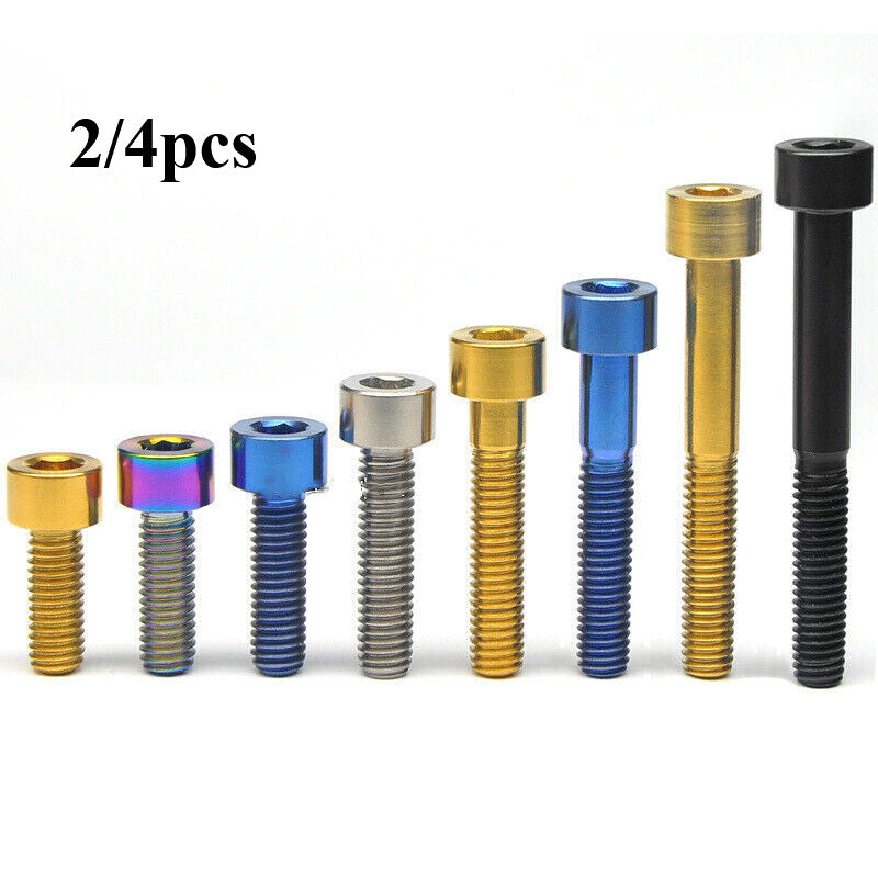 M6 Titanium Bolt Socket Cap Head Hex Ti Screw 10/15/18/20/25/30/35/40/50/60/65mm