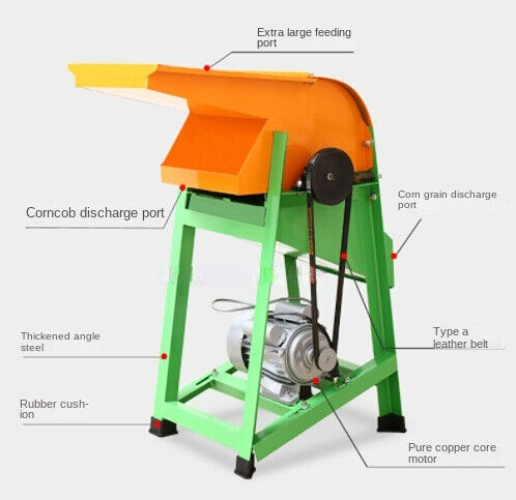Multifunction Sheller Big Corn Thresher Sweet Corn Soybean Thresher Machine 220V