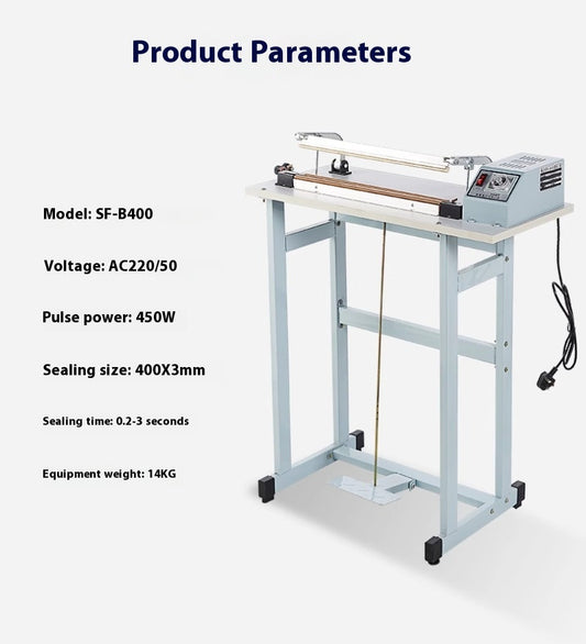 Fast Foot Sealing Machine Film Aluminum Foil Foot Sealing Machine Packer