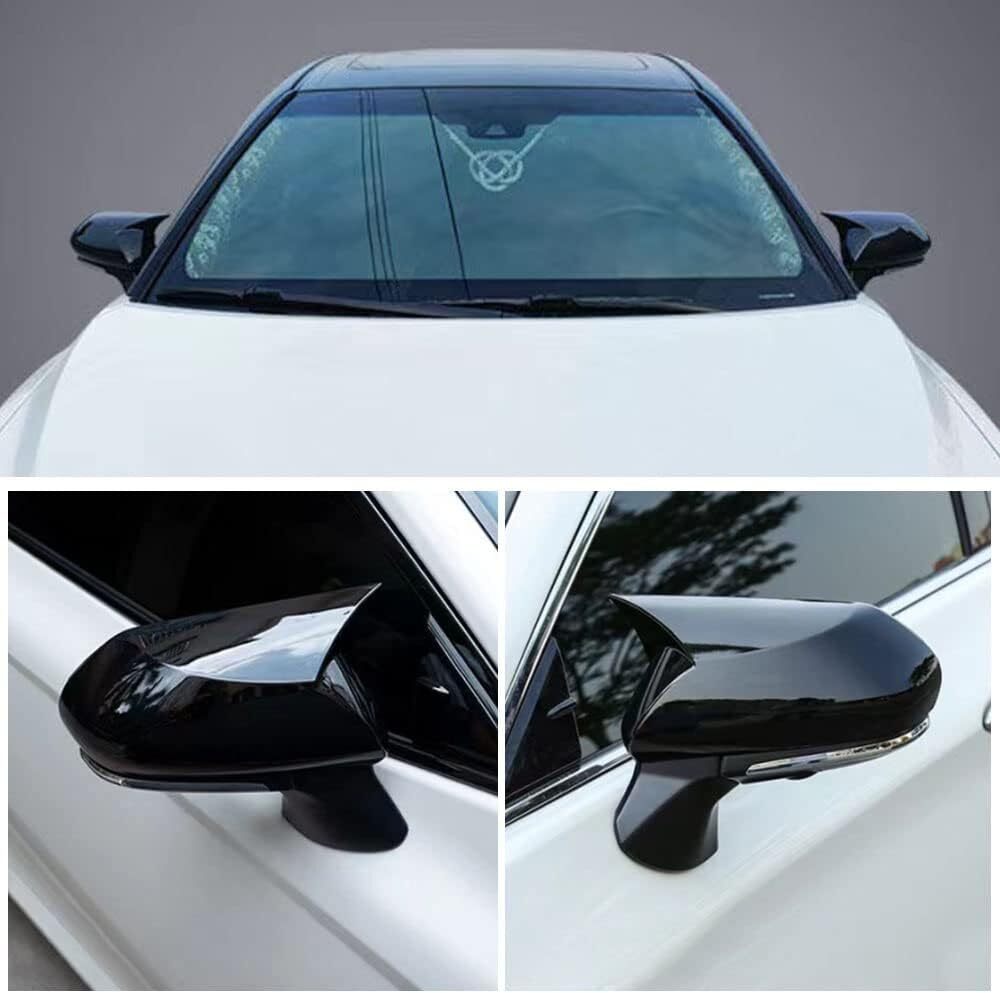 ya 11 10.28 GLOSS BLACK SIDE WING MIRROR COVER CAPS FOR 2018-2020 for CAMRY LE SE XLE X