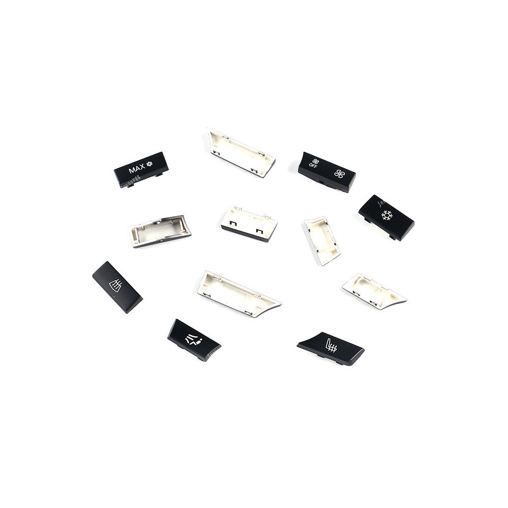 ya 13 A/C Heater Control Switch 12X Button Key Caps Cover Kit Fit for BMW 5 Series F07 F10