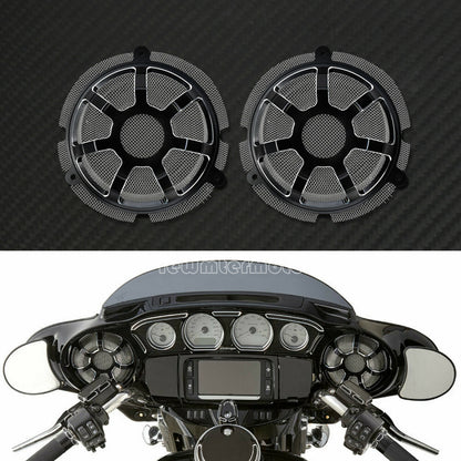 ya 5 8.7 Contrast Cut Front Speaker Grill Masks Cover Fit for Harley Touring CVO 2014-19