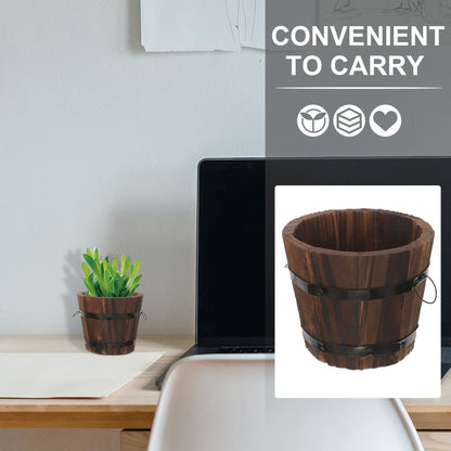ya 14 4x Half Whiskey Barrel Wooden Planter Round Plant Pot Outdoor Garden