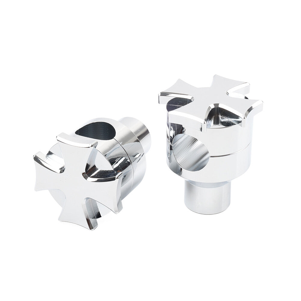 ya 3 6.25 Universal 2 Rise Handlebar Riser Clamp Mount for Harley Softail Dyna Road King