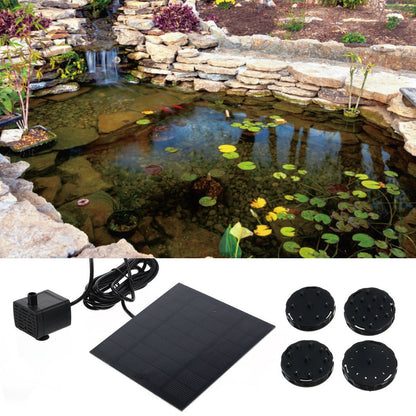 ya 14 Solar Fountain Pump Outdoor Garden Floating Fountain Pump Black Plastic