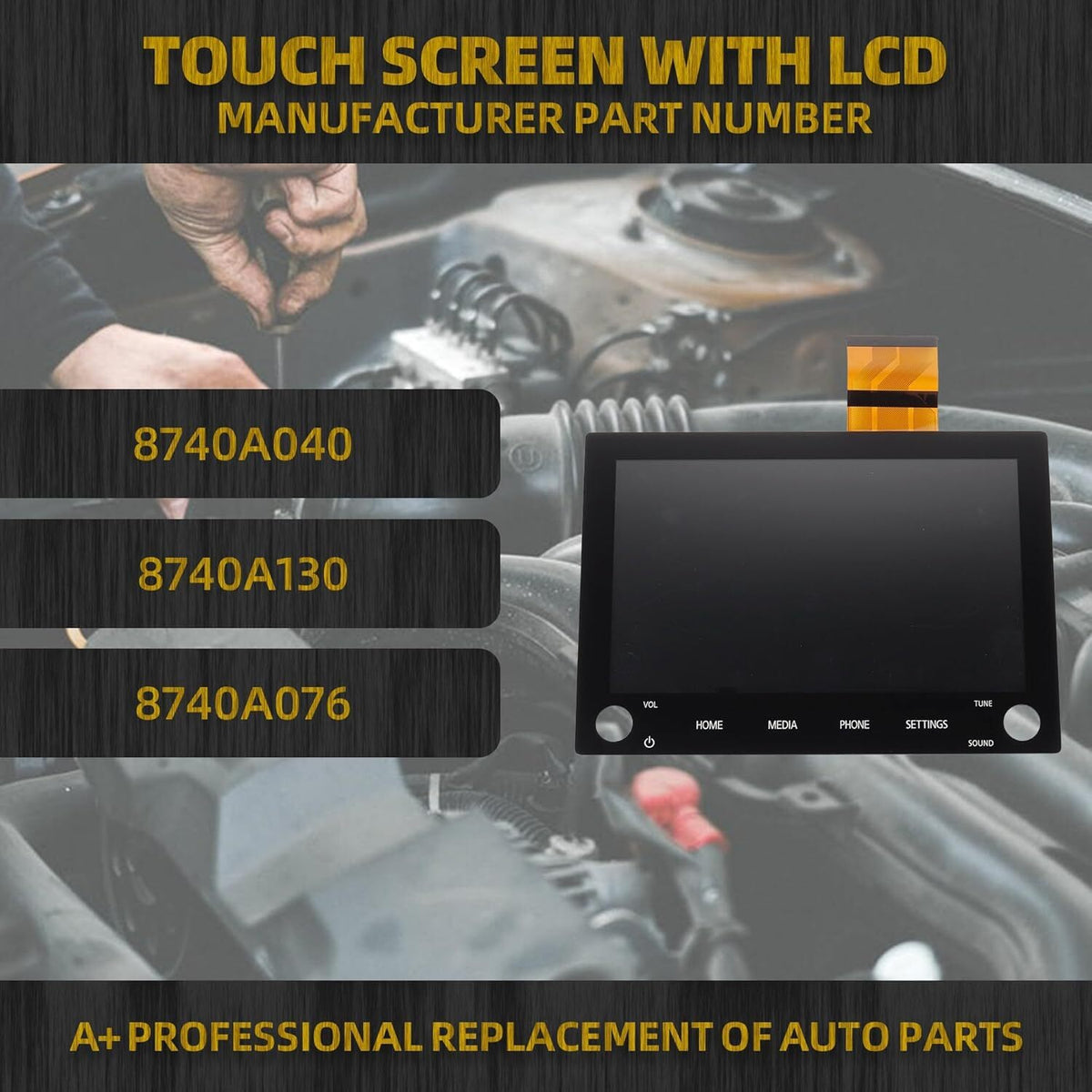 ya 10 10.28 8 LCD MONITOR TOUCH-SCREEN 2 KNOBS 8740a076 040 For Outlander 20-22 n