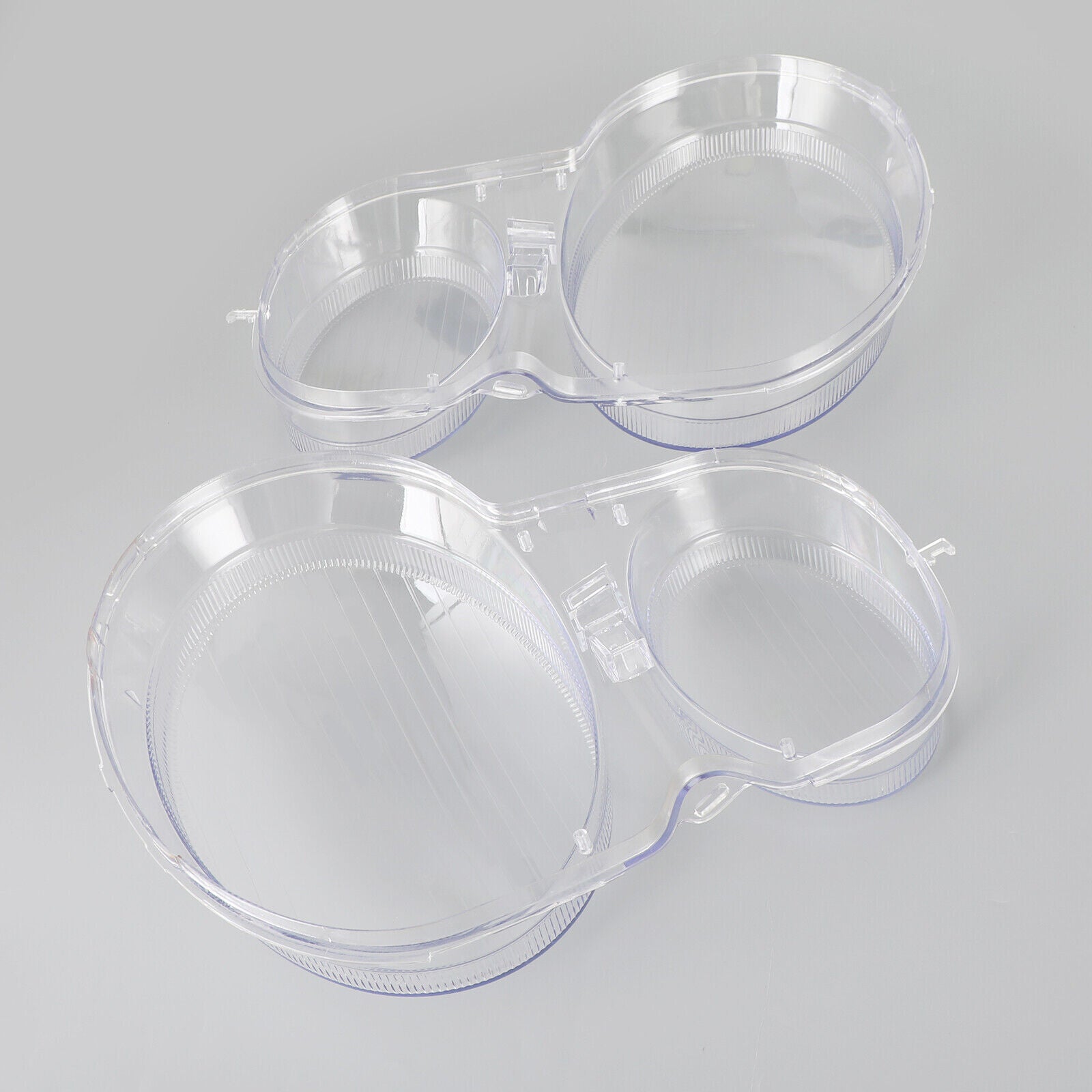 ya 1 8.5.2 Left+Right Headlight Lens Plastic Cover Shell for Mercedes E Class W210 96-02