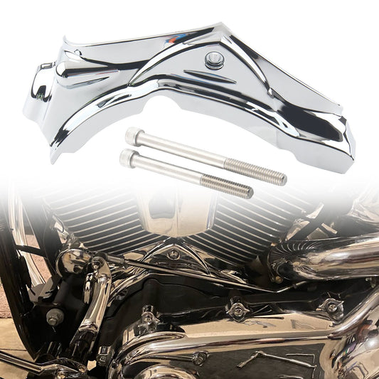 ya 1 7.4 Chrome Cylinder Base Side Cover for Harley Heritage Softail FLSTC FLSTN 2007-17