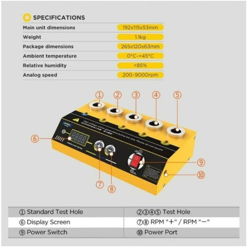 ya 1 7.13 New Car Spark Plug Tester Ignition Testers 2~5 Hole Spark Plug Analyzer