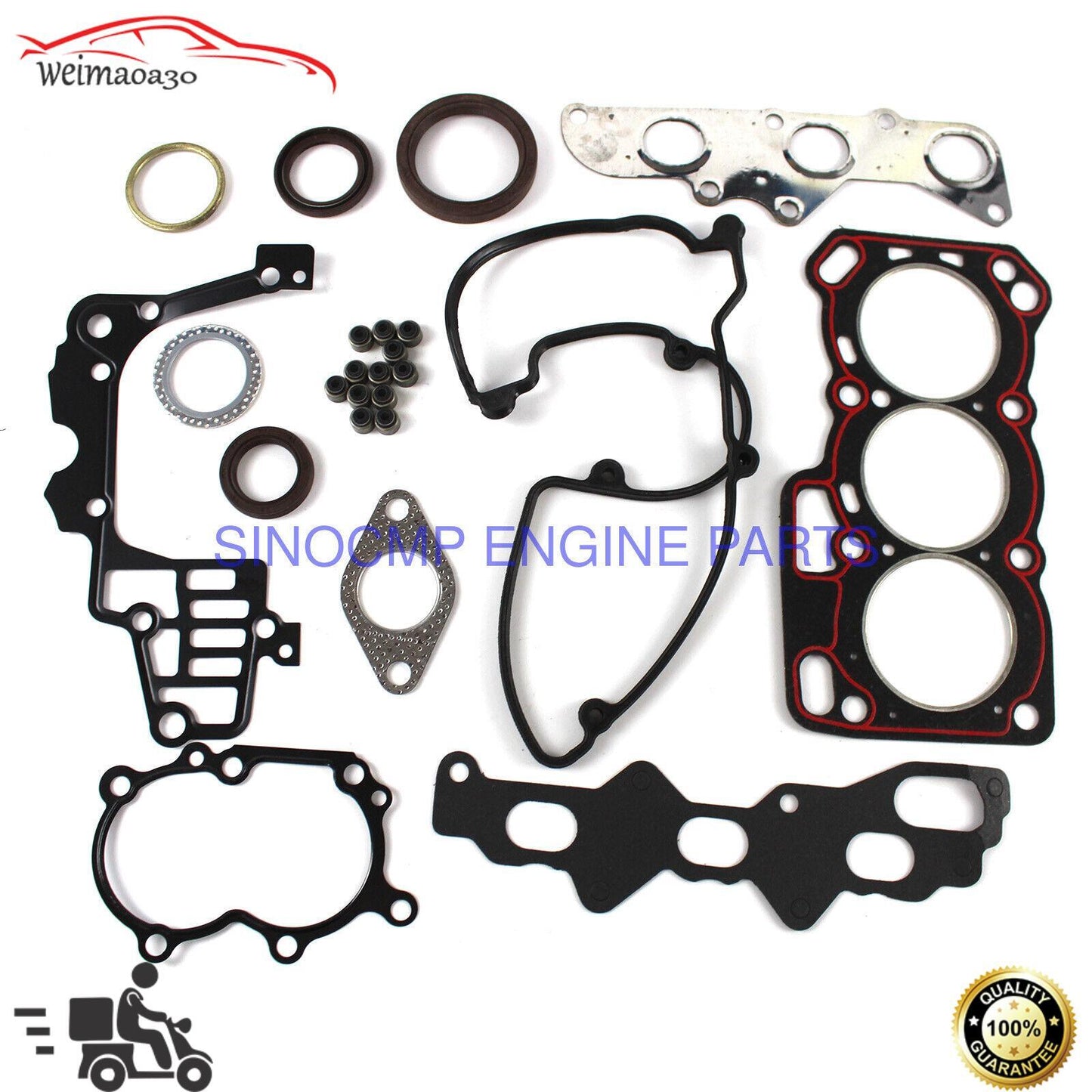 ya 1 8.5.1 Engine full cylinder head gasket kit SQR372 for 800cc engine with head gasket 