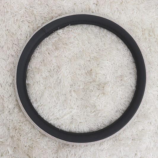 ya 1 7.3 Fashionable Rhinestone Car Steering Wheel Cover Anti-slip Wheel Sleeve