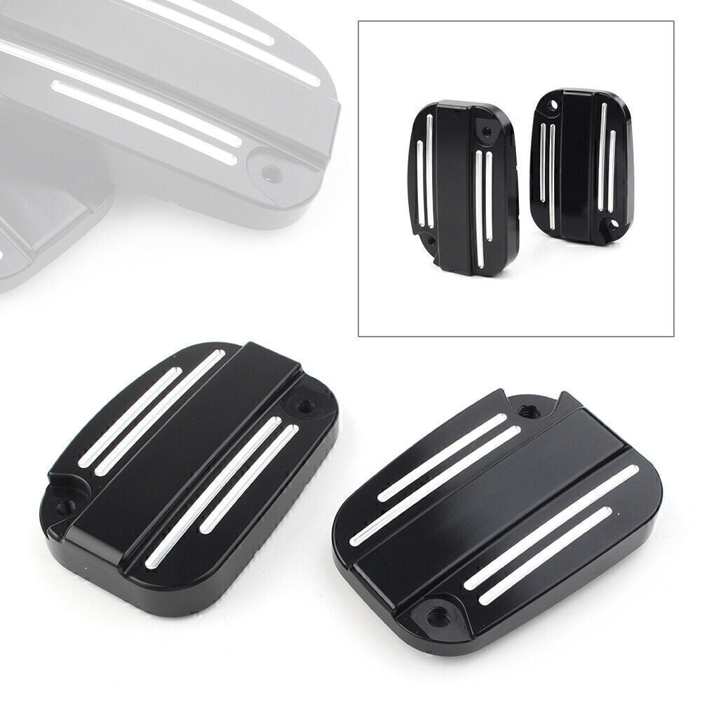 ya 4 6.17.2 for Harley Touring Street Road Glide Left& Right Brake Master Cylinder Cover Cap