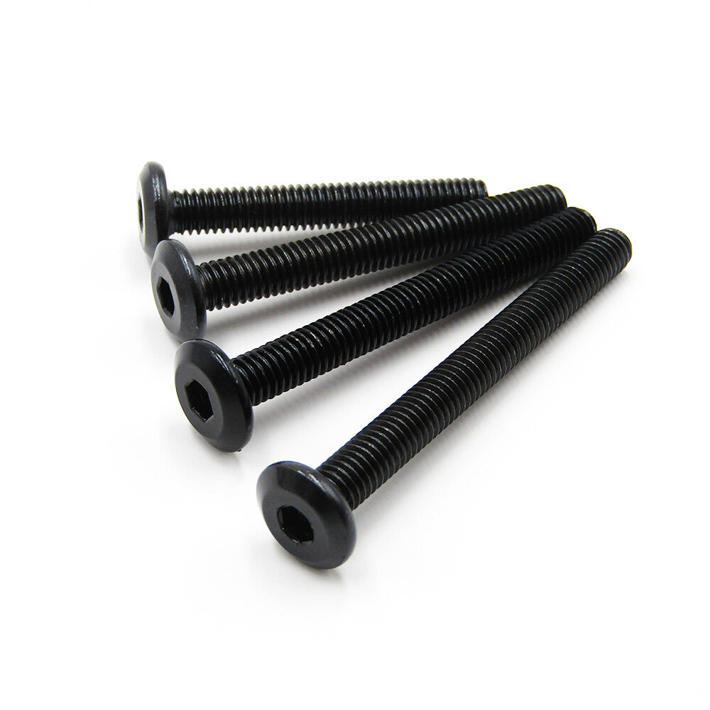 M3 M4 M5 M6 M8 Black Steel Furniture Connector Bolts Hex FLAT HEAD Allen Screws