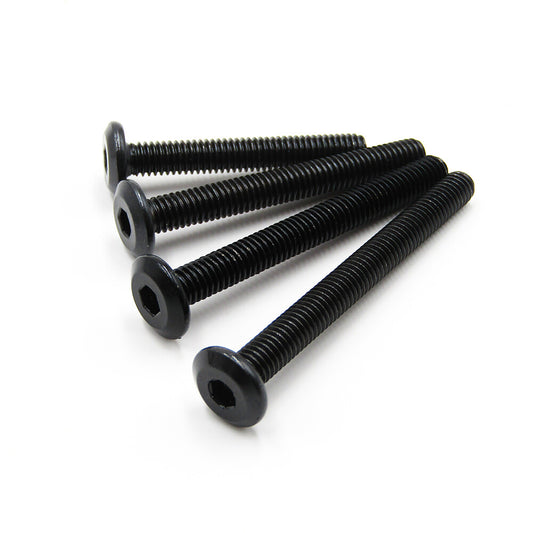 M3 M4 M5 M6 M8 Black Steel Furniture Connector Bolts Hex FLAT HEAD Allen Screws