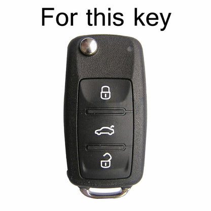 ya 5 8.7 Carbon Fiber Car Key Case Cover Shell for VW for Golf mk5 for Bora for JETTA for Passat Polo Fob