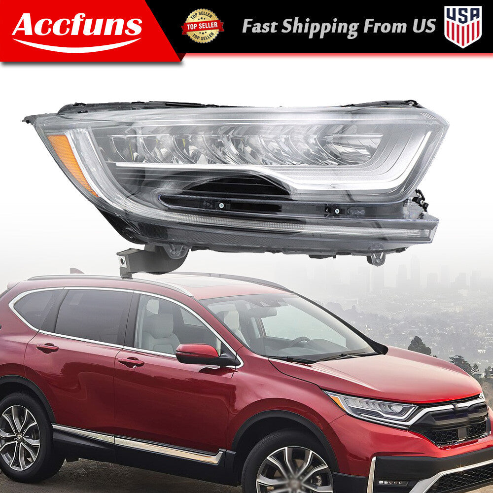 ya 10 10.28 Headlights applicable to 2017-2022 for Honda CR-V LED transparent right-han