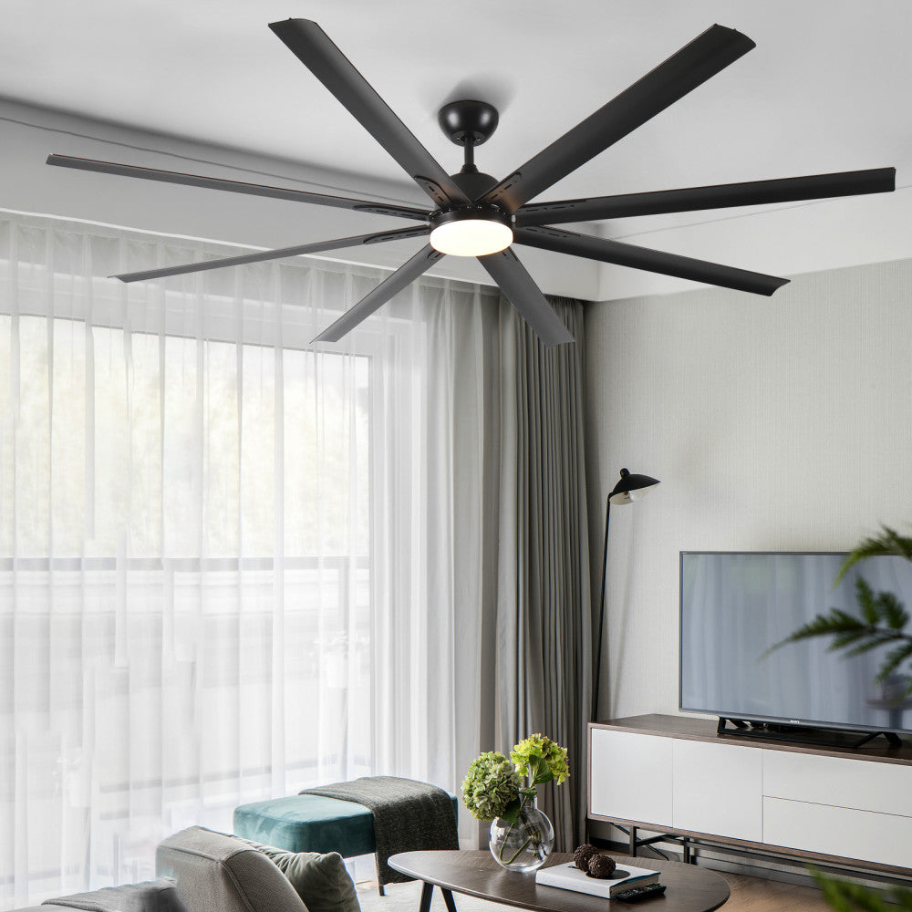 ya 28 Super Large Black Ceiling Fan 84 In with Remote Control