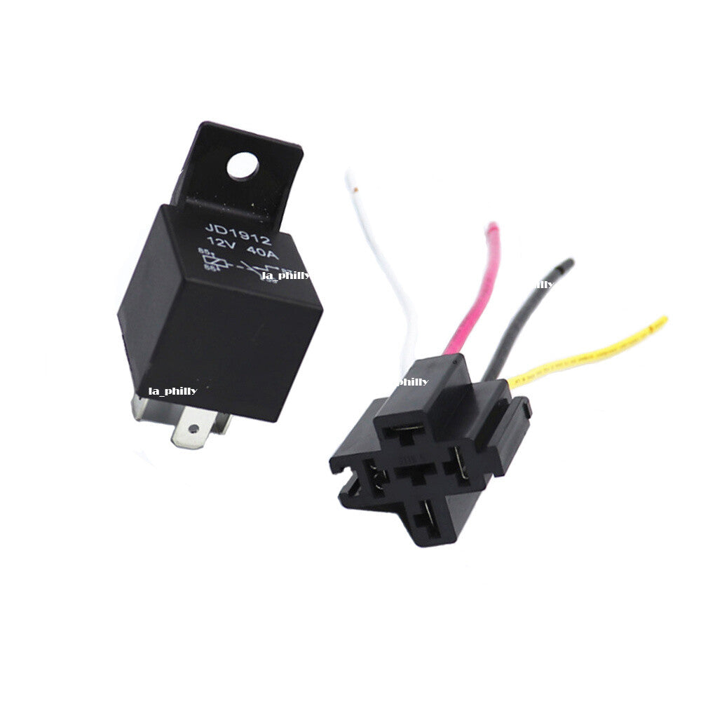 ya 1 7.4 JD1912 4Pins Automotive Truck Car Relay DC 12V 40A 12VDC w/ SOCKET Fit for Davidson