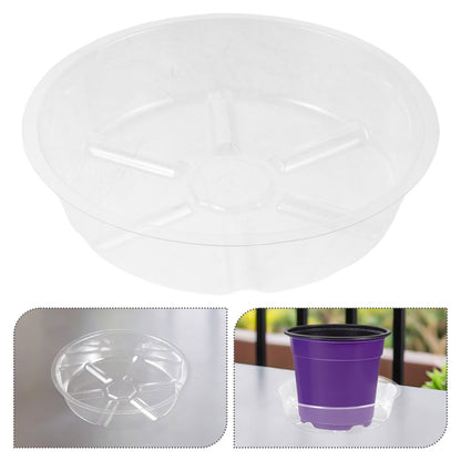 ya 14 12pcs Plant Saucer: 6'' Clear Planter Saucers Pot Trays - Round Plastic Flower