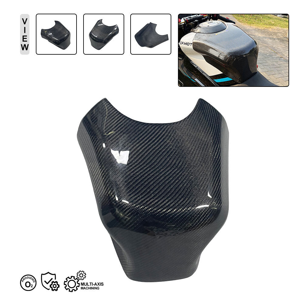 ya 2 6.30 Motorcycle Carbon Fiber Tank Cover Fuel Gas Protector For CF-MOTO 450SR 2022+