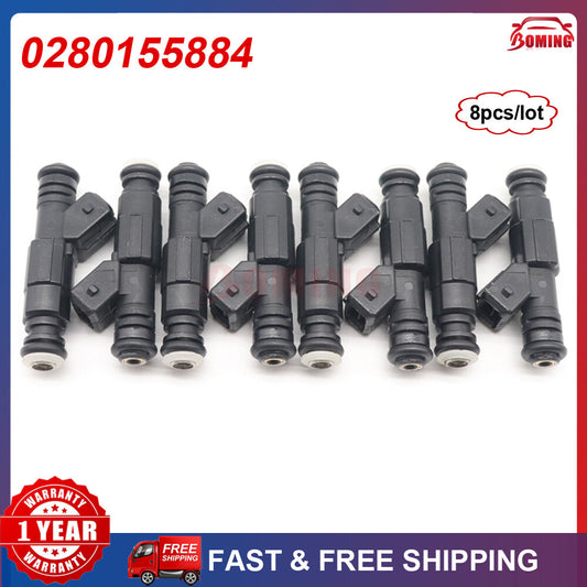 ya 1 7.2 Pack 8pcs New Fuel Injectors 0280155884 for Chevy EXPRESS for GMC K2500 K3500