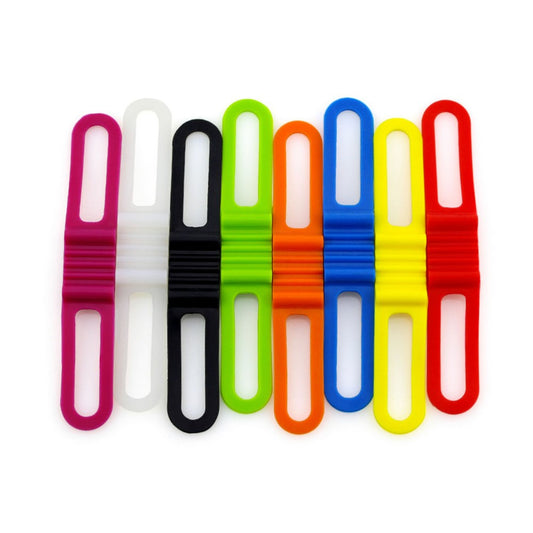 ya 7 6.11 8 PCS Bike Accessory Trailer Strap Flashlight Mount Holder Silicone Band