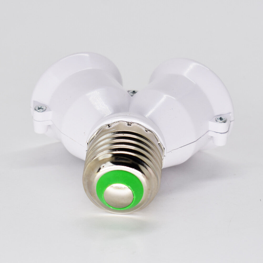 ya 14 1pc LED Light Lamp Bulb Socket 1 E27 Male to 2 E27 Female Y Type Spliter Adapter