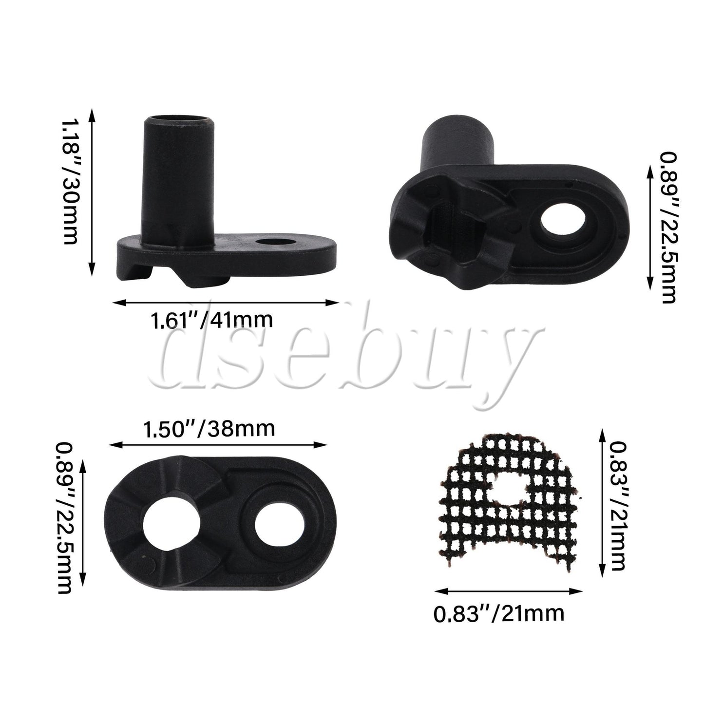 ya 26 Plastic Reigerator Door Closer Kit 4318165 Replacement Parts 2155313 Black