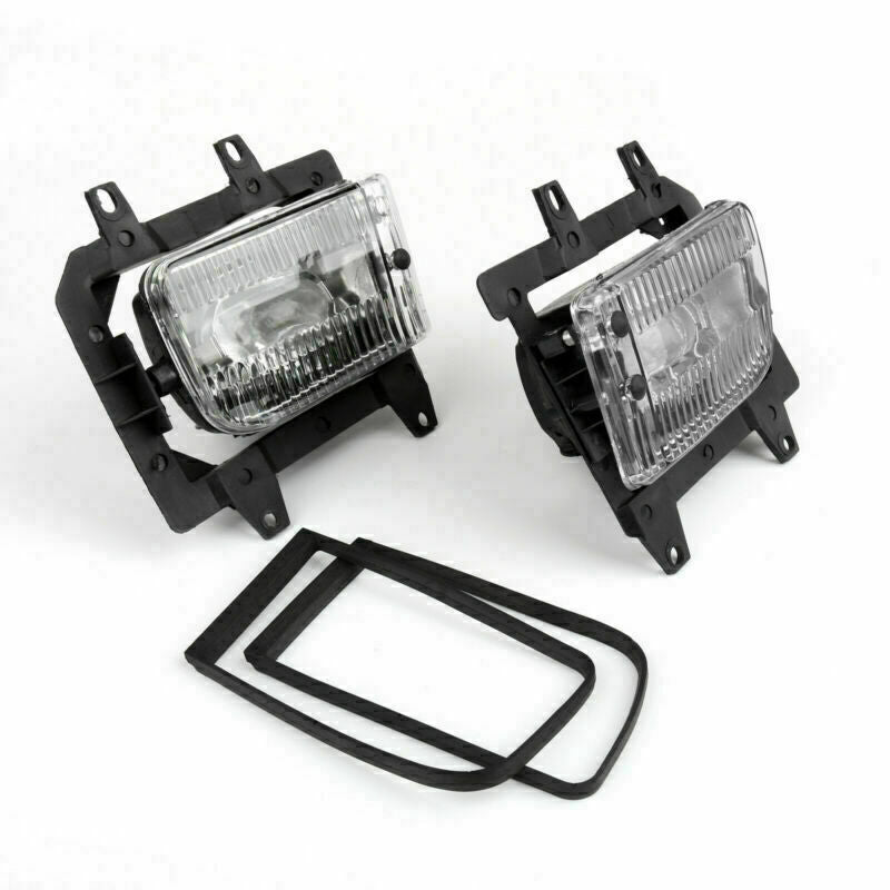 ya 1 8.5.2 Front Bumper Clear Plastic Lens Fog Lights Fits 1985-1993 E30 3- Sedan
