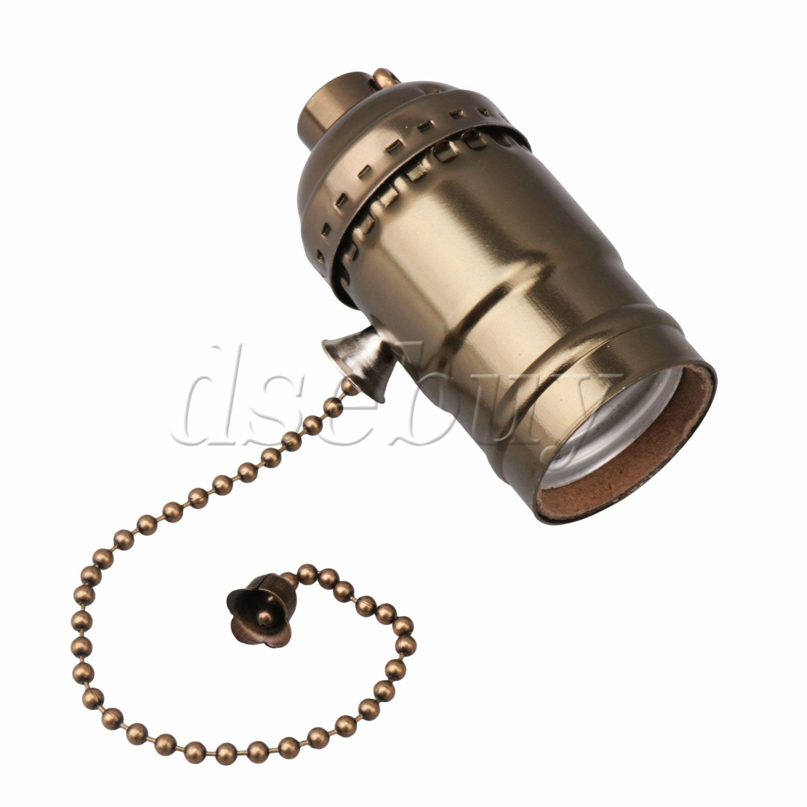 ya 14 2 x Bronze 110-2 E27 Antique Light Bulb Holder Socket Adaptor w/ Switch